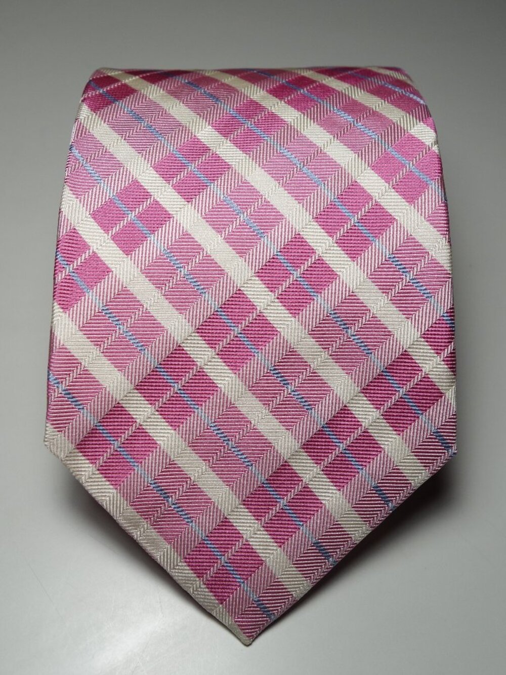 Brooks Brothers Silk Tie Made In USA & Woven In Italy w/ Plaid Patterns